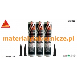 SIKA SIKAFLEX 221 czarny 300ml materialylakiernicze.pl